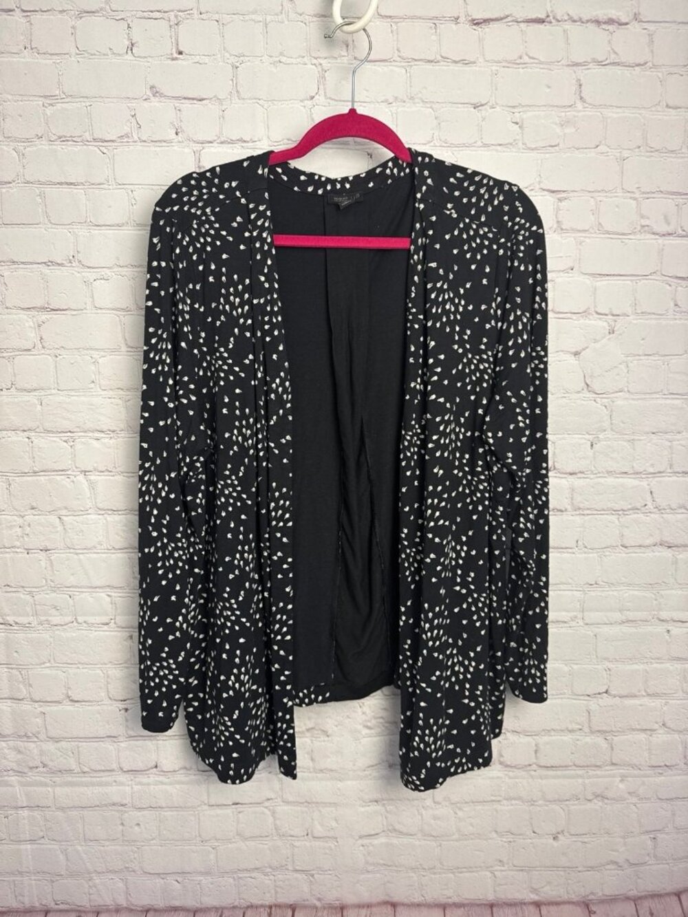 J.Jill  women’s wearever ladies black printed open front cardigan size 2X witchy